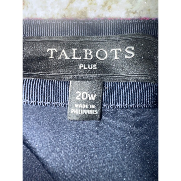 Talbots Plus Plaid Wool Blend A-Line Skirt Button Detail Size 20W - Picture 6 of 10